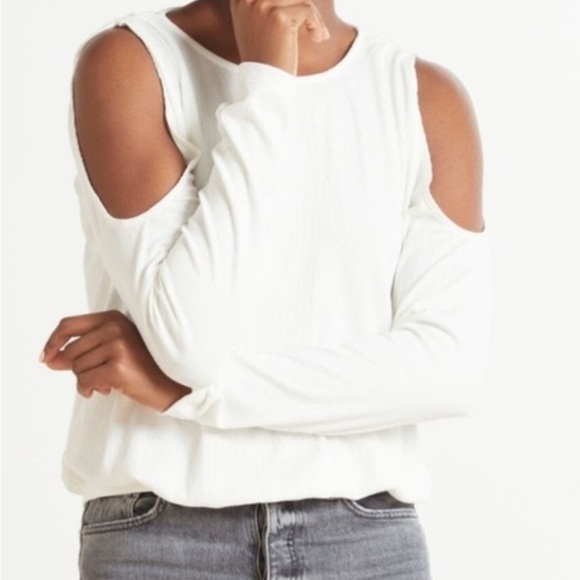 👚 EUC Women’s Alison Joy “Loni” Open Shoulder Ribbed Top – Size XL - Picture 1 of 11